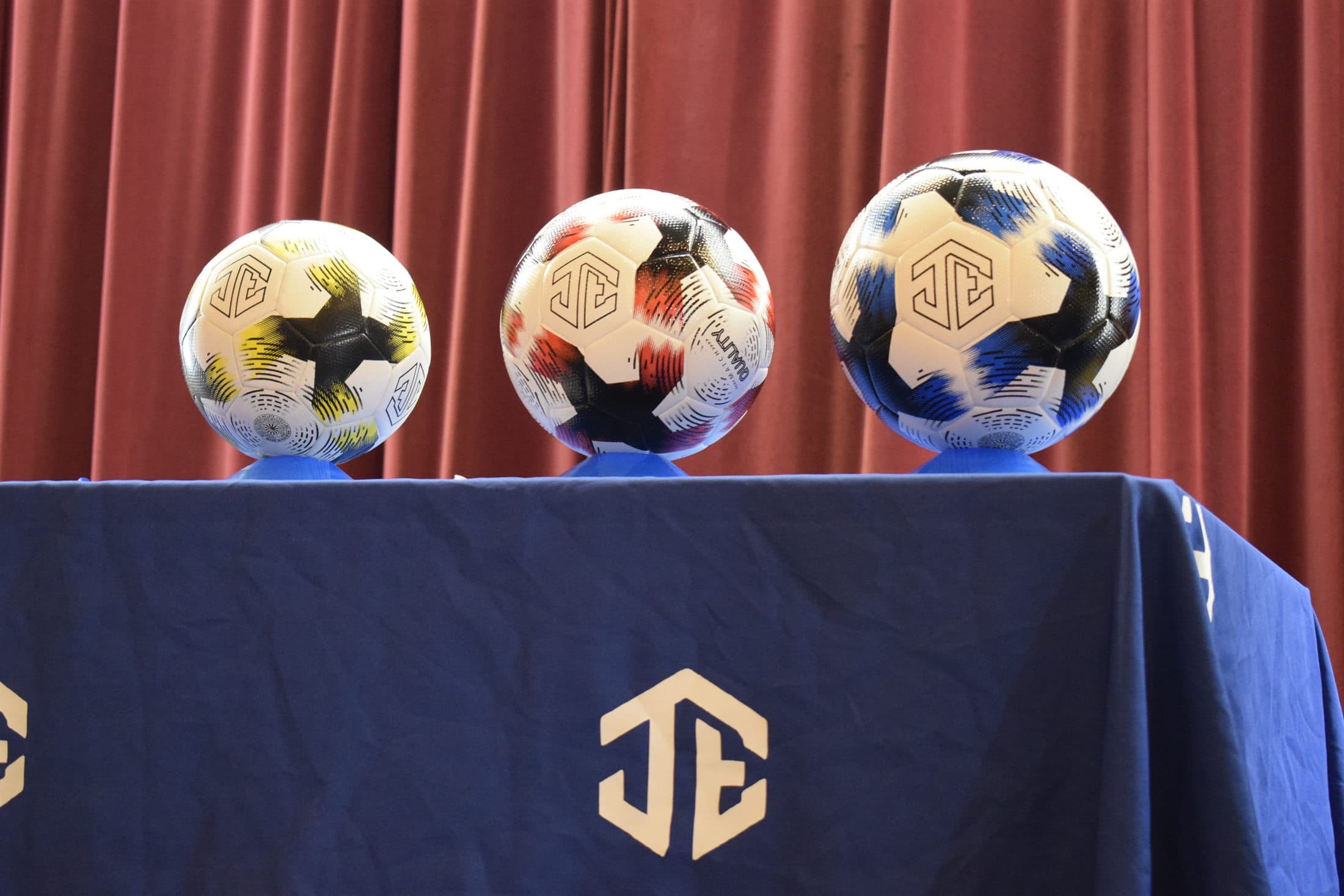 Junction Elite footballs displayed at awards night