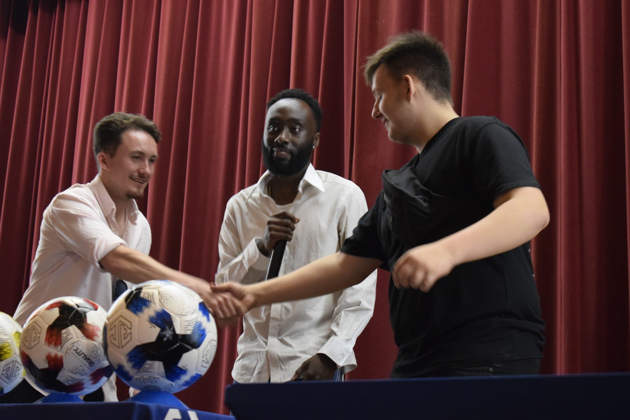 Award presentation handshake