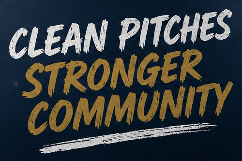 Clean pitches stronger community campaign graphic